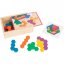 Šesťuholníkové drevené vzdelávacie puzzle